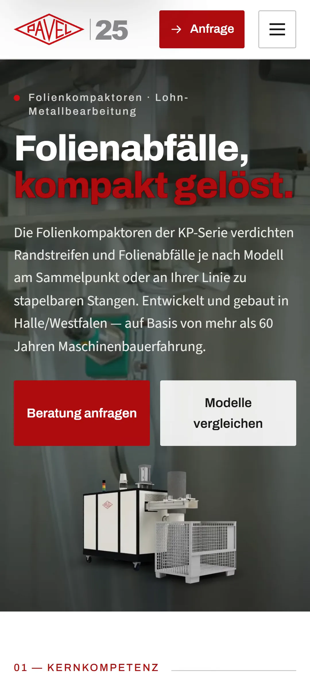 Pavel Gerätebau, neue Website