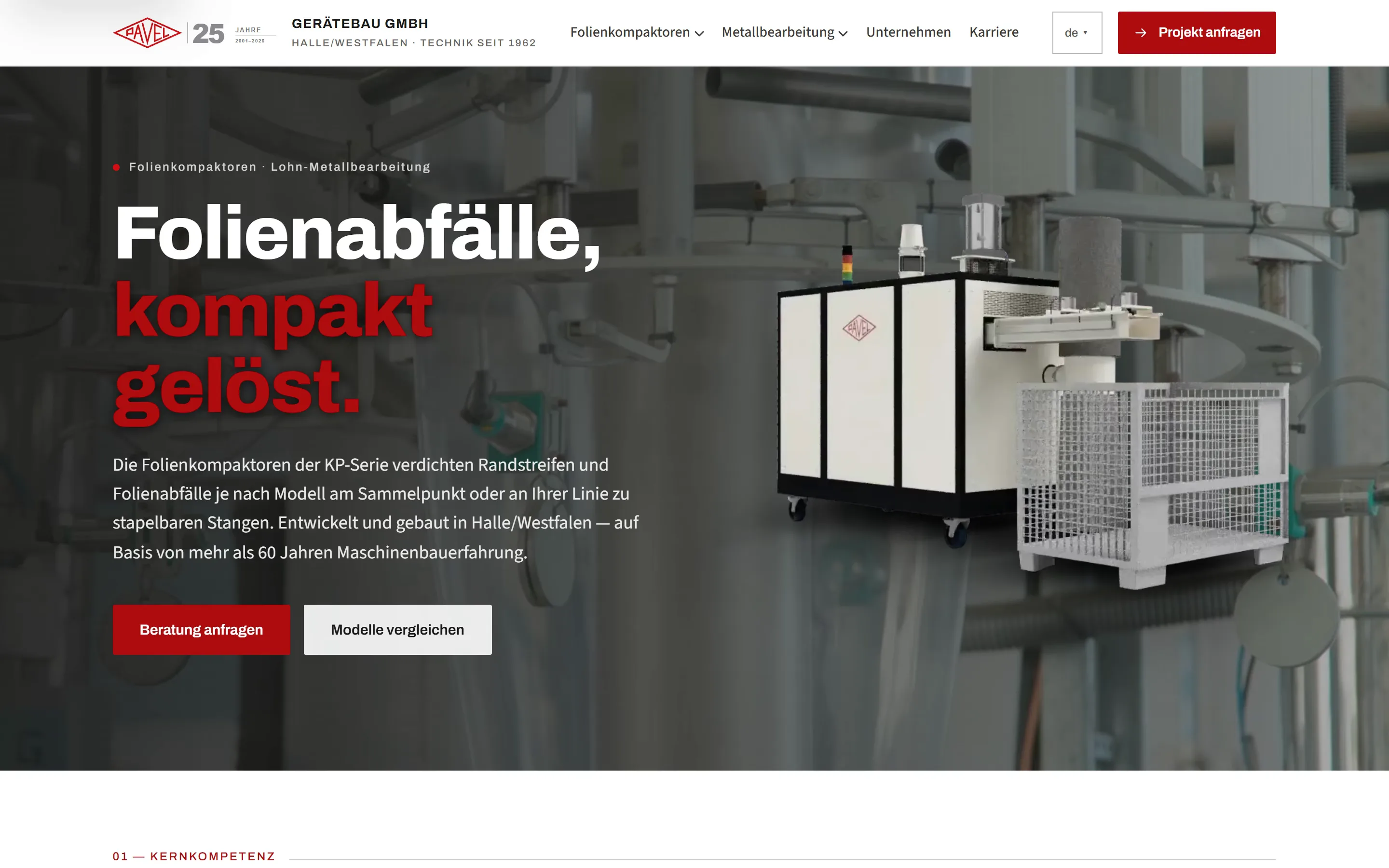 Neue Startseite von pavel-gmbh.de